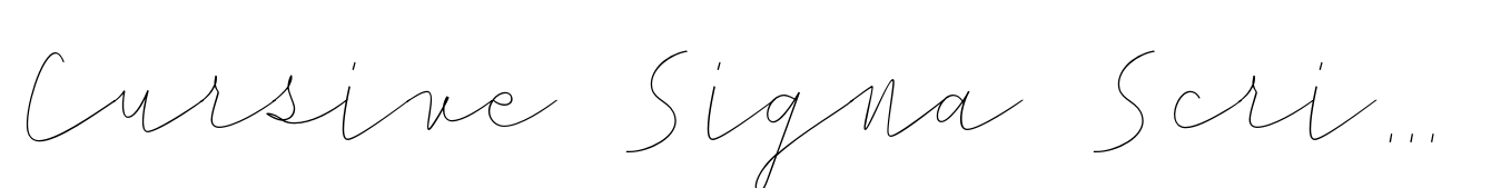 Cursive Signa Script Thin Oblique